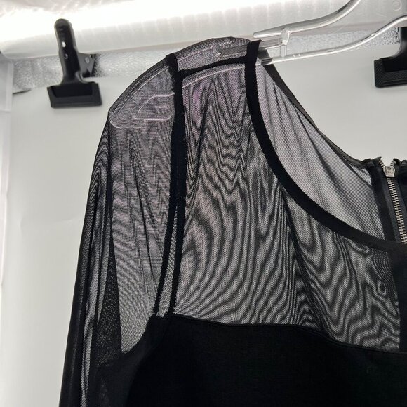 Jack Women's Sheath Dress Mesh 3/4 Sleeve Black Size 10 Zip - Picture 3 of 9